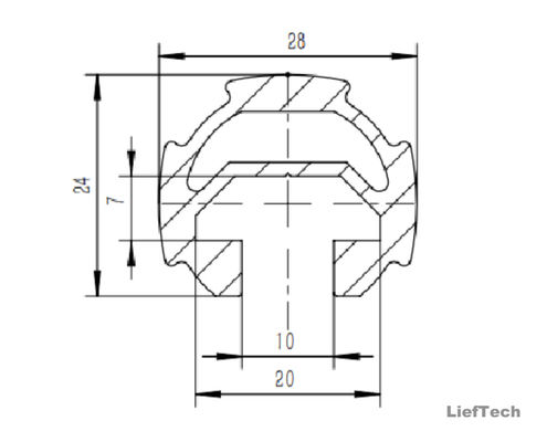 Pipe en alliage d'aluminium 6063 T3-T8 Tubes en aluminium anodisées 28 mm