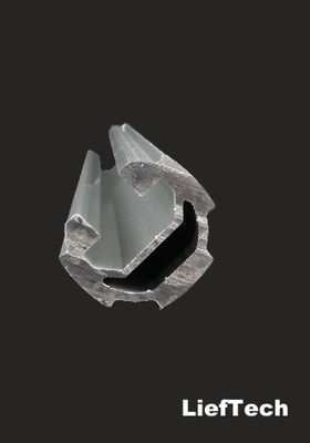 Épaisseur 1,7 mm Tuyaux en aluminium anodisé avec rainure ISO9001