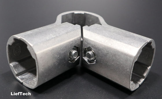 Connecteurs de tuyaux en aluminium 4 voies taille standard 90 degrés joints à angle droit