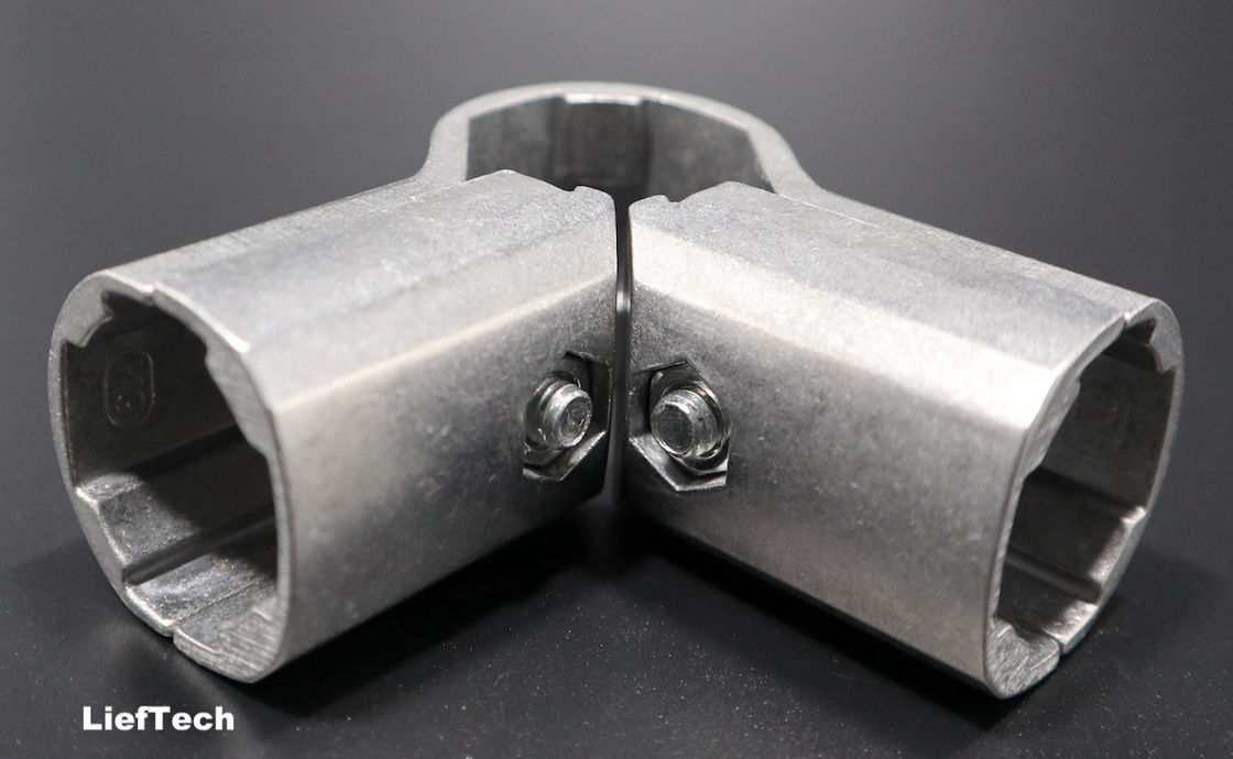 Connecteurs de tuyaux en aluminium 4 voies taille standard 90 degrés joints à angle droit